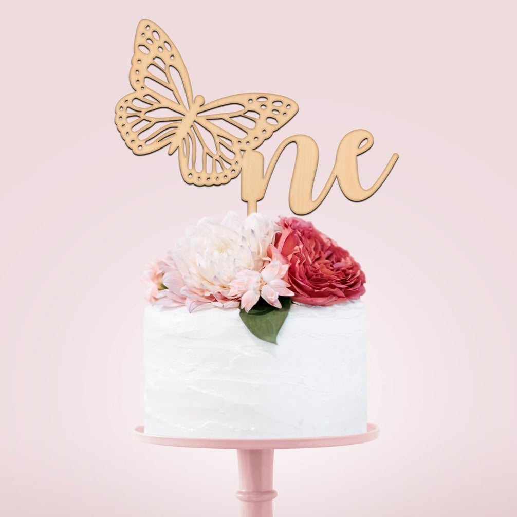 Little Butterfly Cake Topper Butterfly Cake Topper Boho Cake Topper Natural  Wood Cake Topper Rustic Cake Topper Baby Shower 