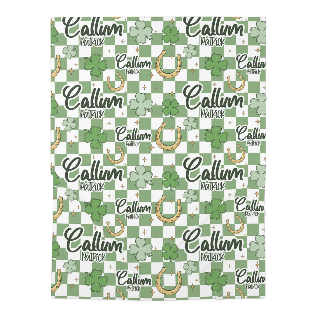 Shamrock Checkered Swaddle Blanket Easy Basic Creations Shop