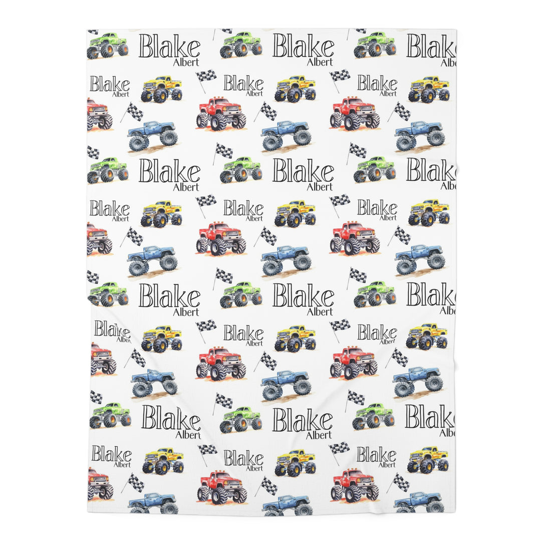 Monster Truck Swaddle Blanket Easy Basic Creations