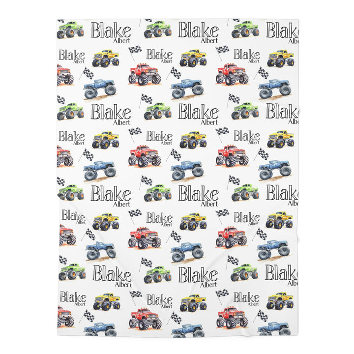 Monster Truck Swaddle Blanket Easy Basic Creations