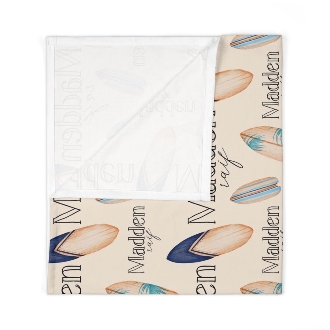 Personalized Surfboard Swaddle Blanket Easy Basic Creations