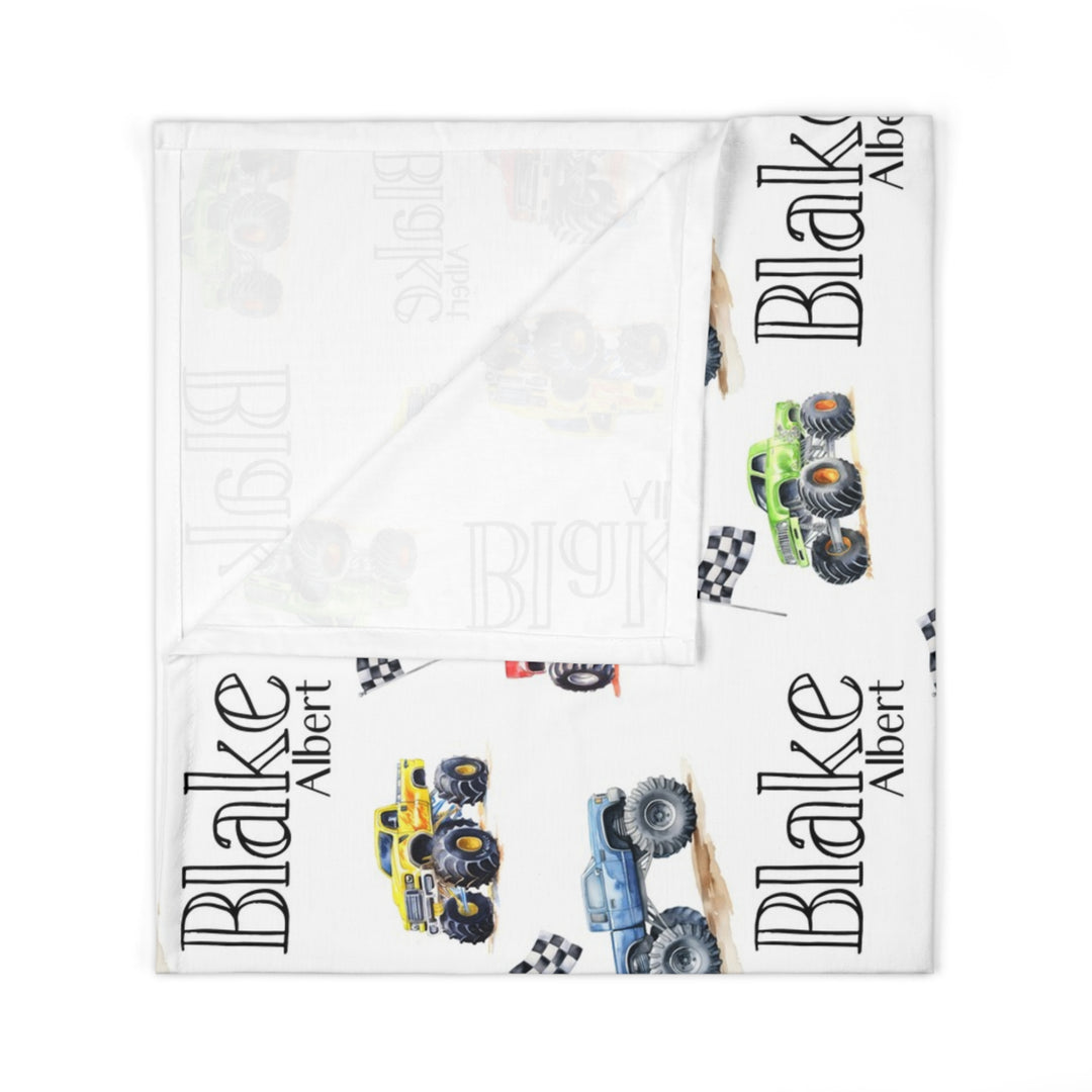 Monster Truck Swaddle Blanket Easy Basic Creations