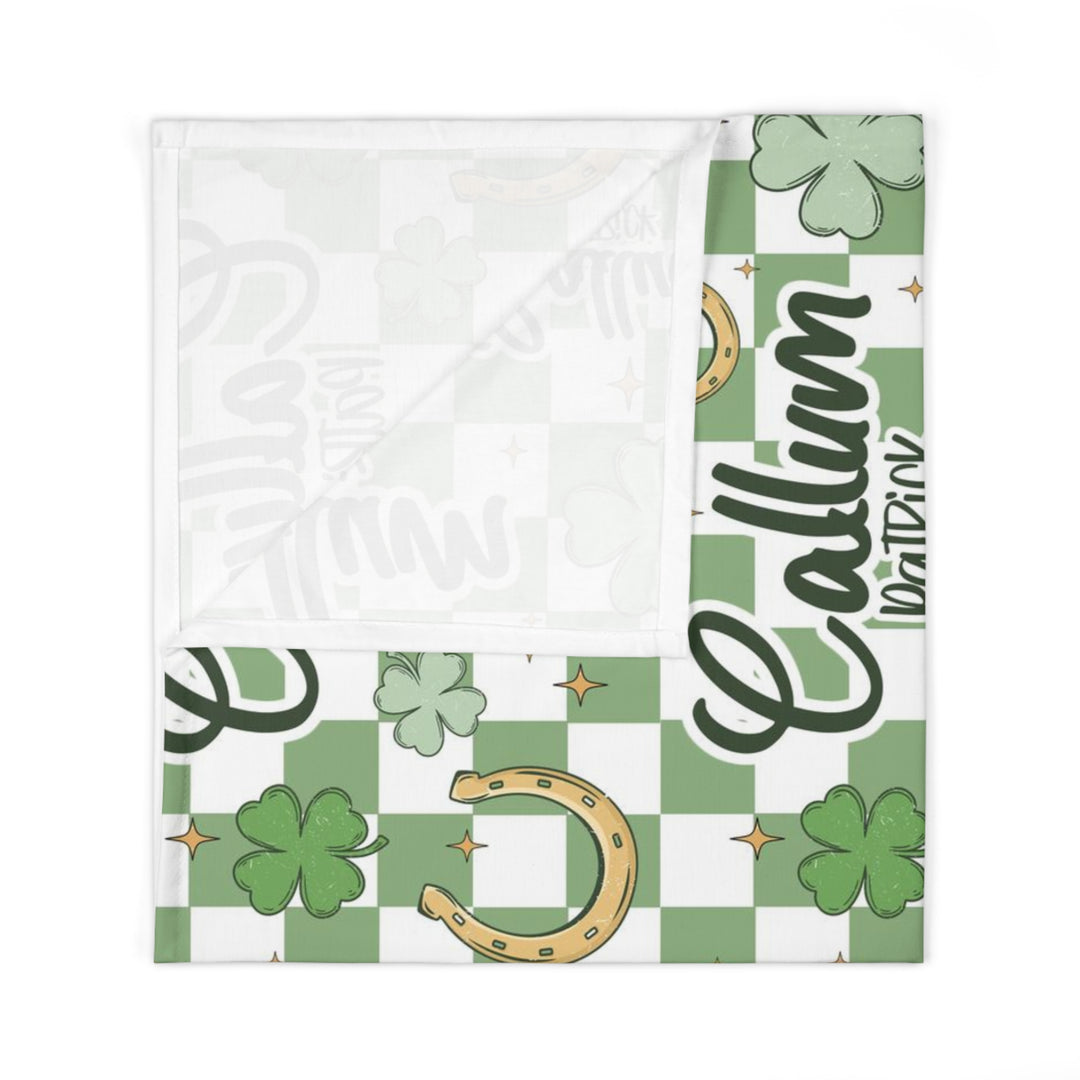 Shamrock Checkered Swaddle Blanket Easy Basic Creations Shop