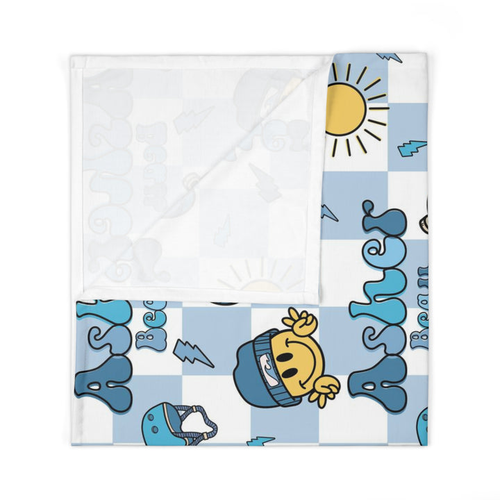 Skater Smiley Face Swaddle Blanket Easy Basic Creations