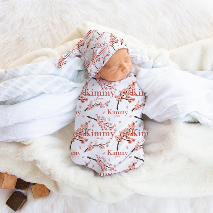 Cherry Blossom Swaddle Blanket Easy Basic Creations