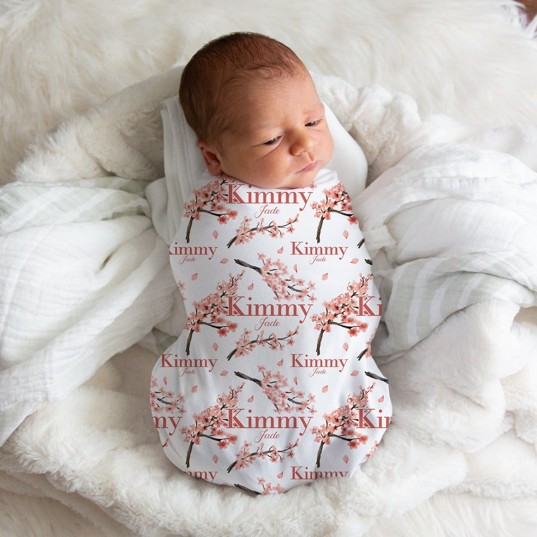 Cherry Blossom Swaddle Blanket Easy Basic Creations