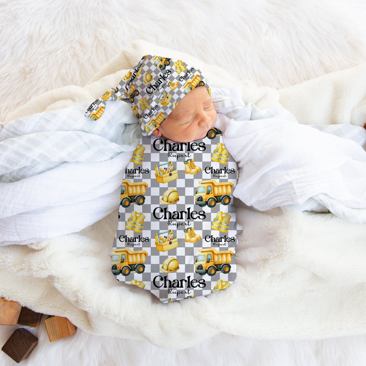 Construction Swaddle Blanket