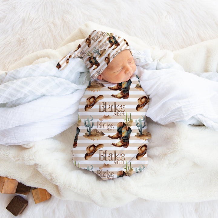 Cowboy Swaddle Blanket Easy Basic Creations