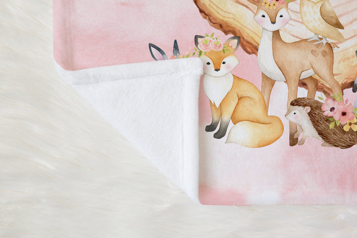 Floral Woodland Animal Milestone Blanket Easy Basic Creations Shop