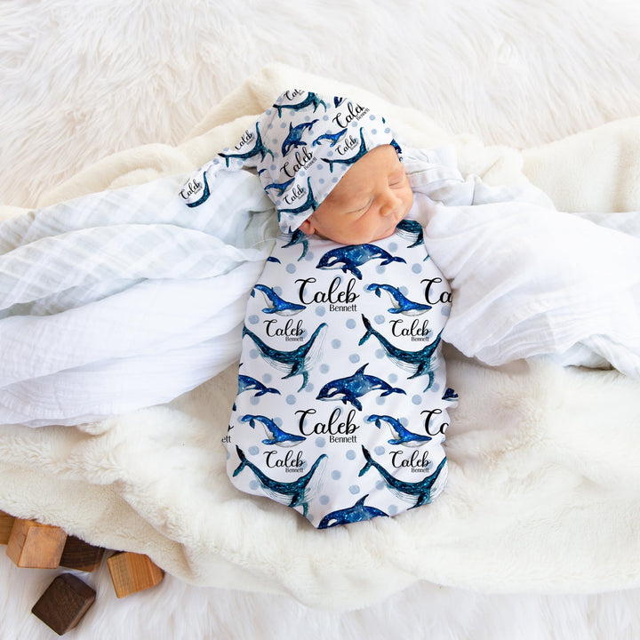 Galaxy Whales Swaddle Blanket Easy Basic Creations