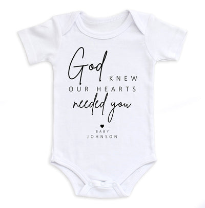 God Knew Our Hearts Needed You Bodysuit Easy Basic Creations
