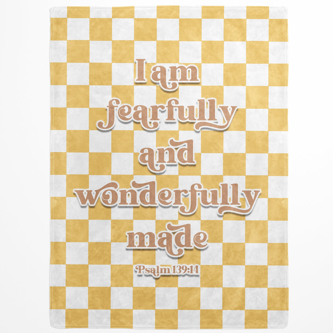 I Am Fearfully And Wonderfully Made Psalm 139:14 Blanket Easy Basic Creations