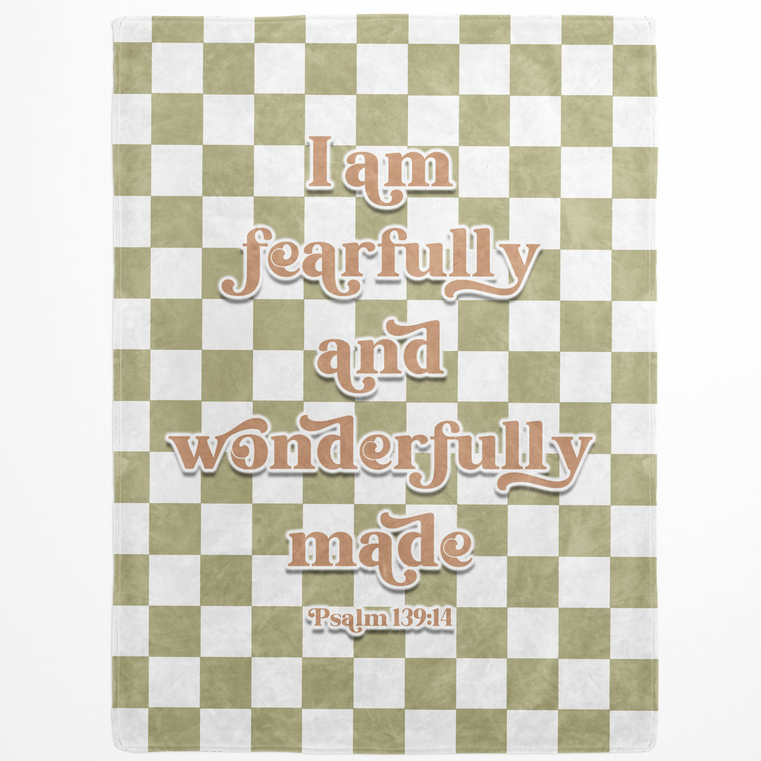 I Am Fearfully And Wonderfully Made Psalm 139:14 Blanket Easy Basic Creations