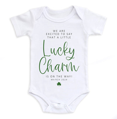 A Little Lucky Charm Is On The Way Bodysuit Easy Basic Creations