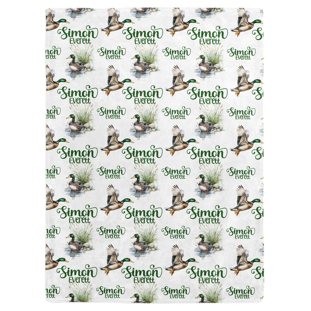 Mallard Duck Custom Name Blanket