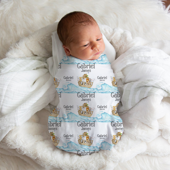 Noah's Ark Swaddle Blanket