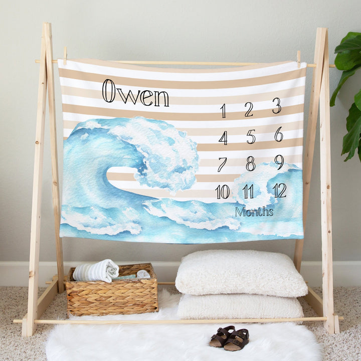 Ocean Waves Milestone Blanket