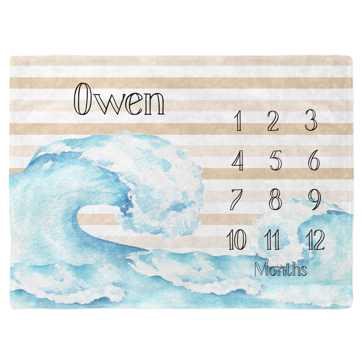 Ocean Waves Milestone Blanket