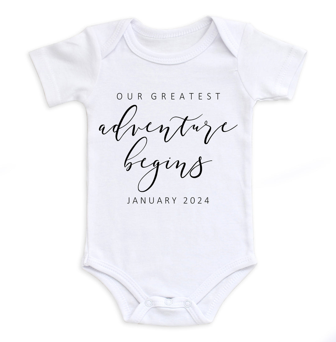 Our Greatest Adventure Begins Bodysuit Easy Basic Creations