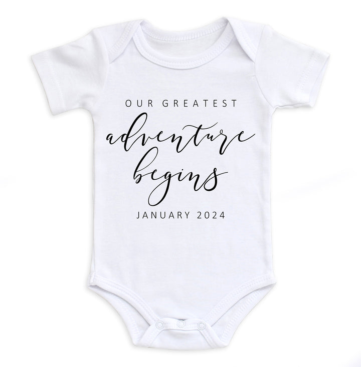 Our Greatest Adventure Begins Bodysuit Easy Basic Creations