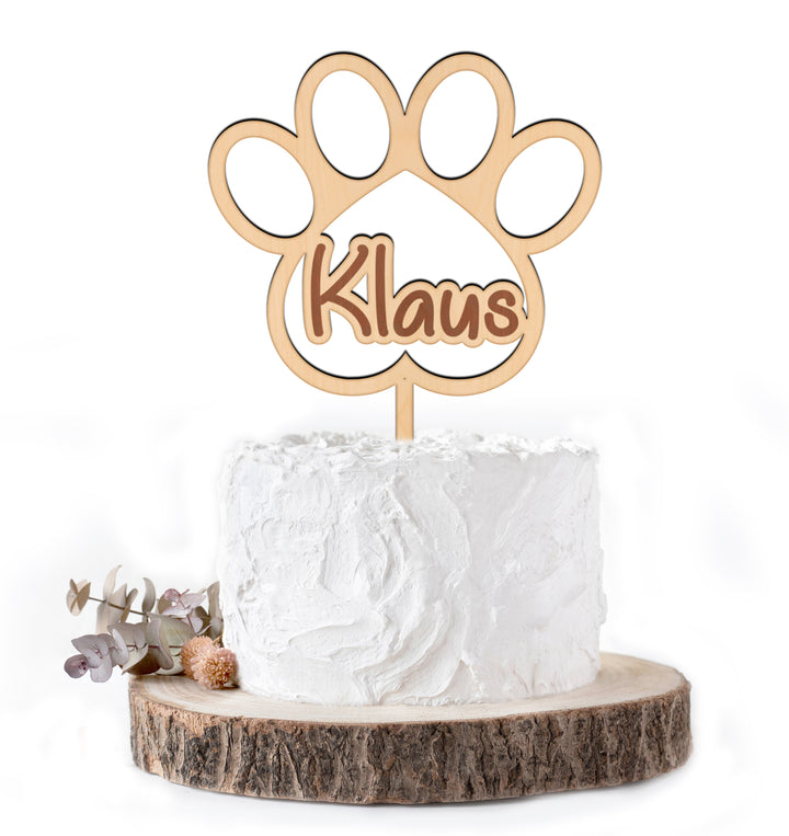 Paw Custom Name Cake Topper