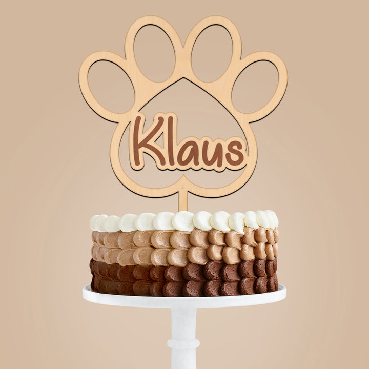 Paw Custom Name Cake Topper