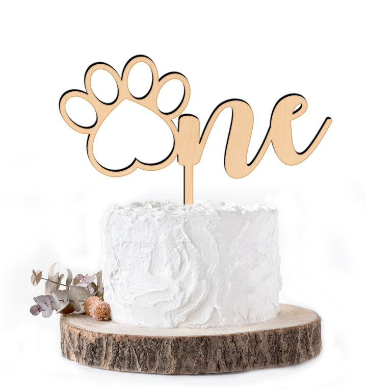 Paw One Cake Topper