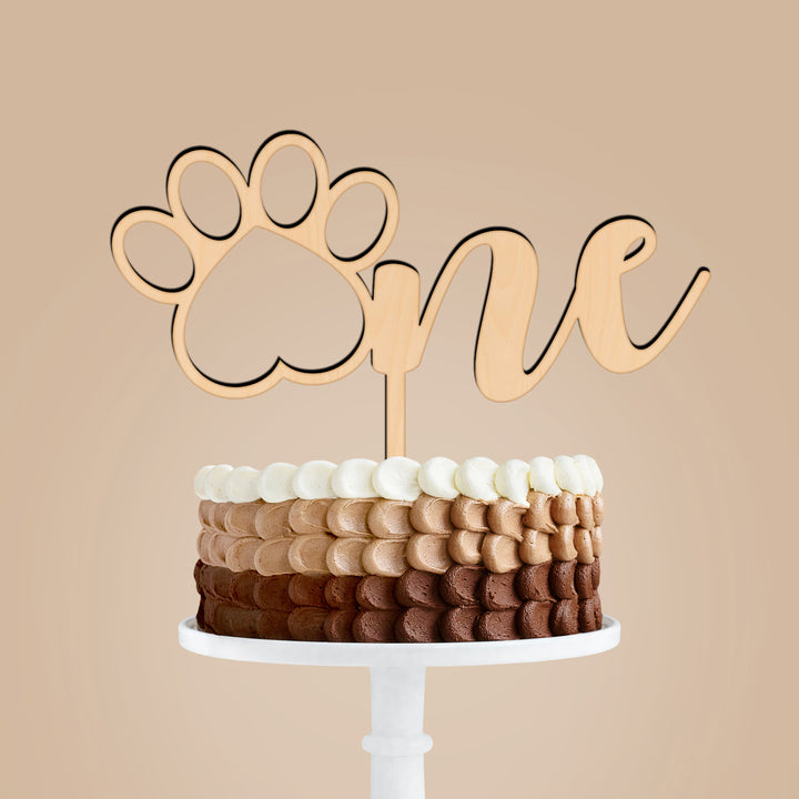 Paw One Cake Topper