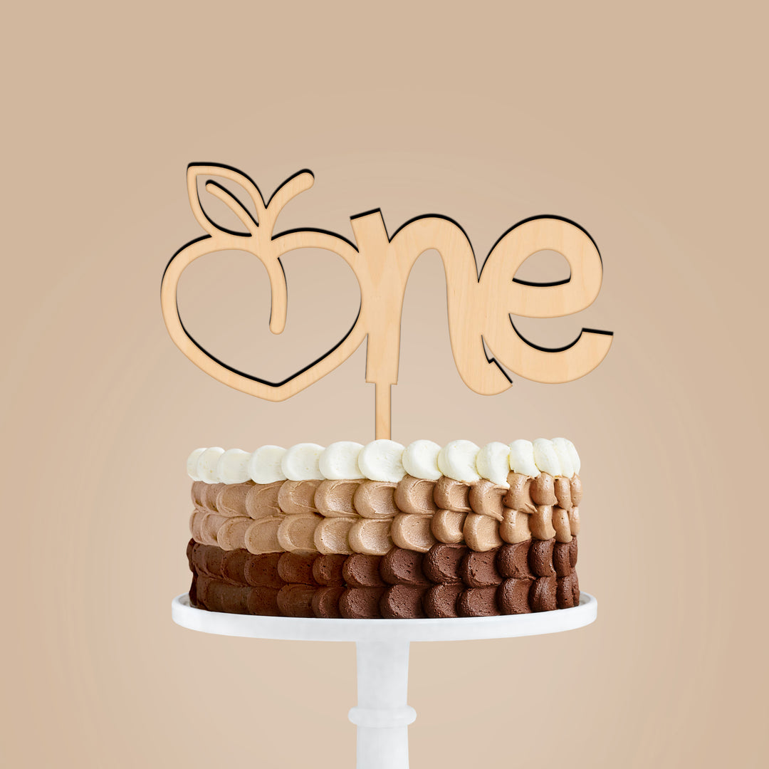 Peach One Cake Topper