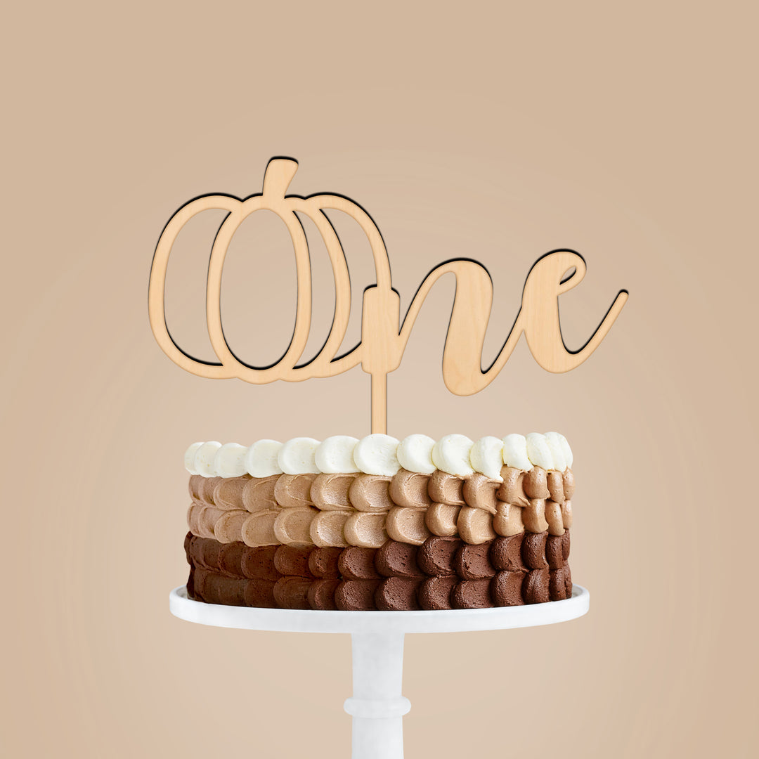 Pumpkin One Cake Topper