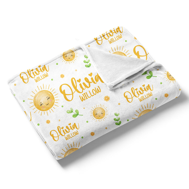 Sunshine Custom Name Blanket Easy Basic Creations