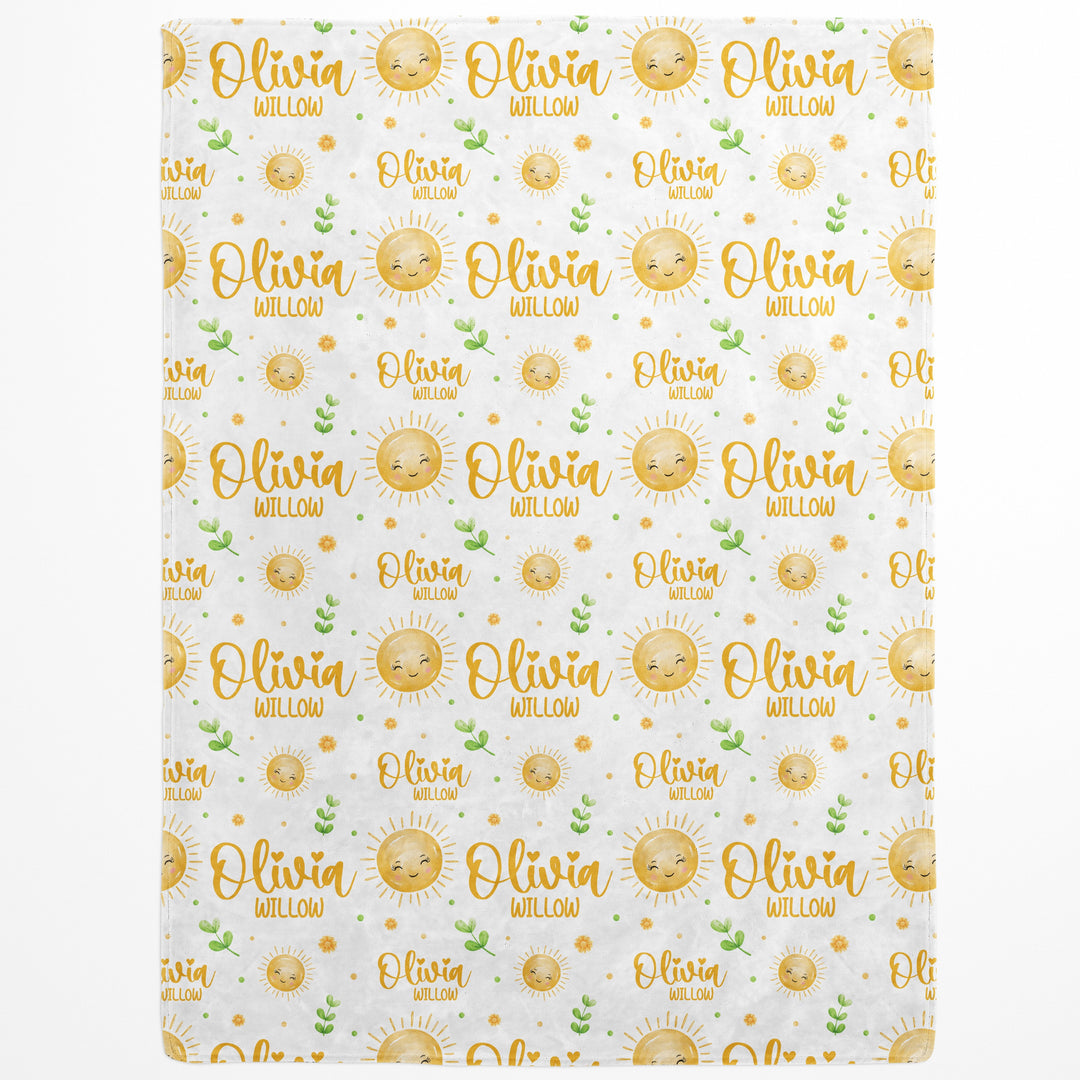 Sunshine Custom Name Blanket Easy Basic Creations