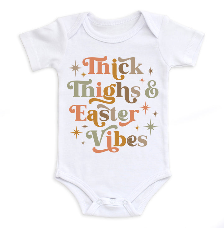 Thick Thighs And Easter Vibes Bodysuit Easy Basic Creations