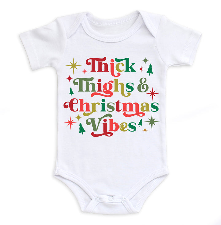 Thick Thighs Christmas Vibes Bodysuit