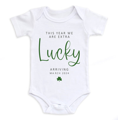This Year We Are Extra Lucky Bodysuit Easy Basic Creations