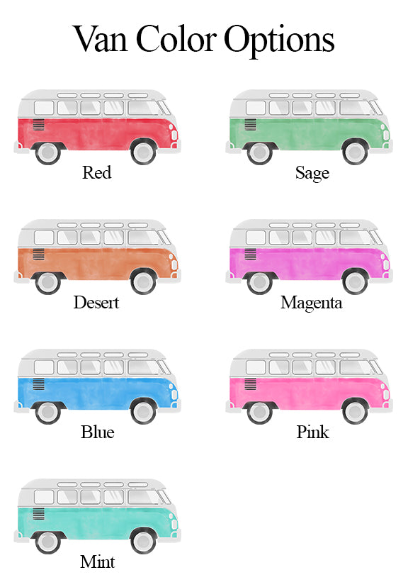 Hippie Van Custom Name Crib Sheet Easy Basic Creations