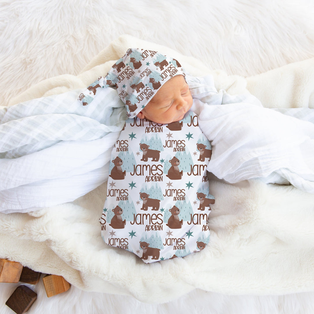 Woodland Bear Swaddle Blanket Easy Basic Creations