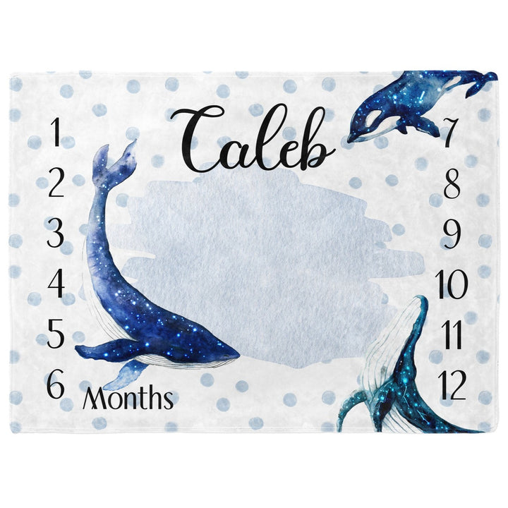 Galaxy Whales Milestone Blanket Easy Basic Creations