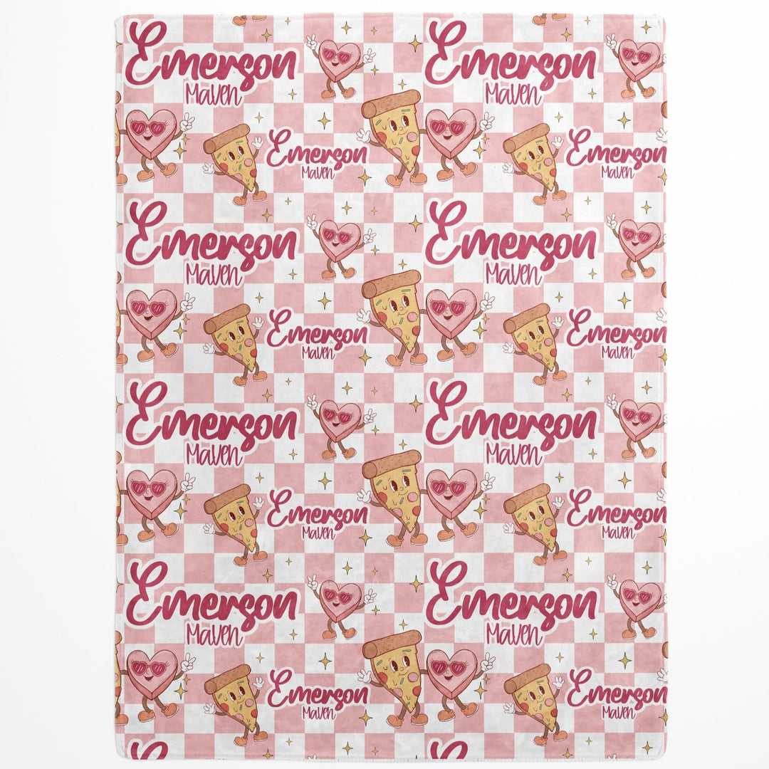 You Got A Pizza Of My Heart Custom Name Blanket Easy Basic Creations