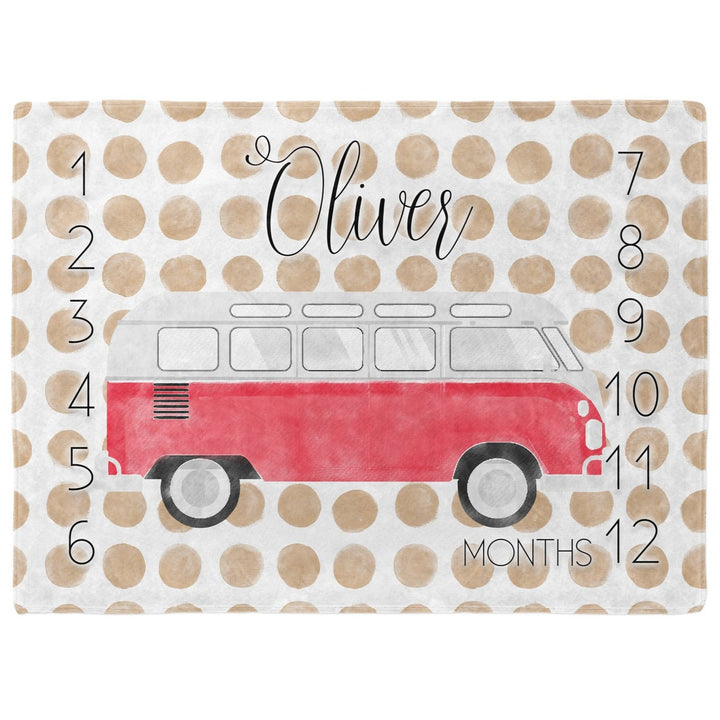 Hippie Van Milestone Blanket Easy Basic Creations