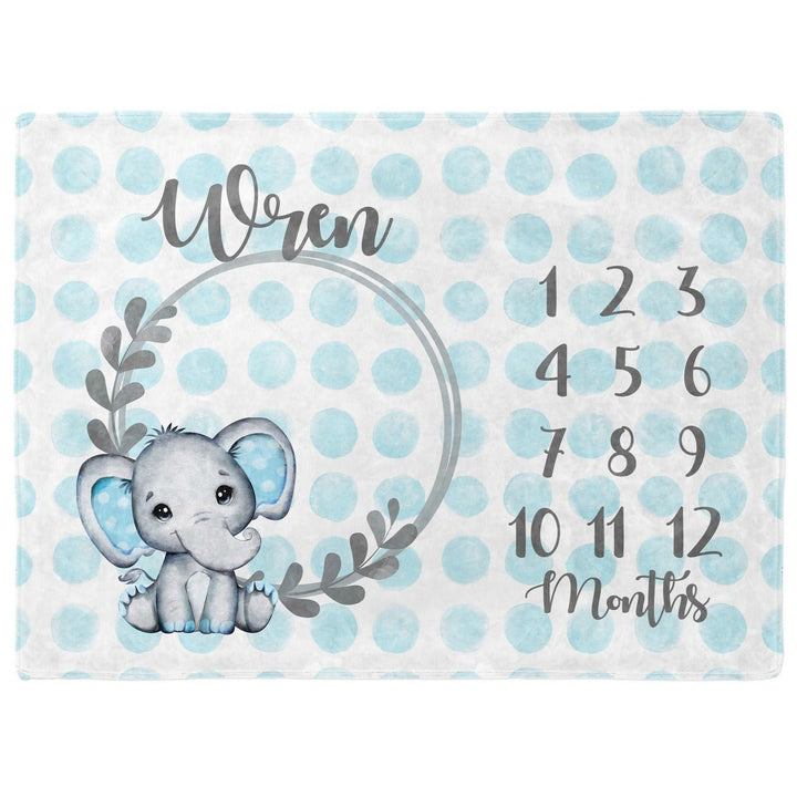 Elephant Boy Milestone Blanket Easy Basic Creations