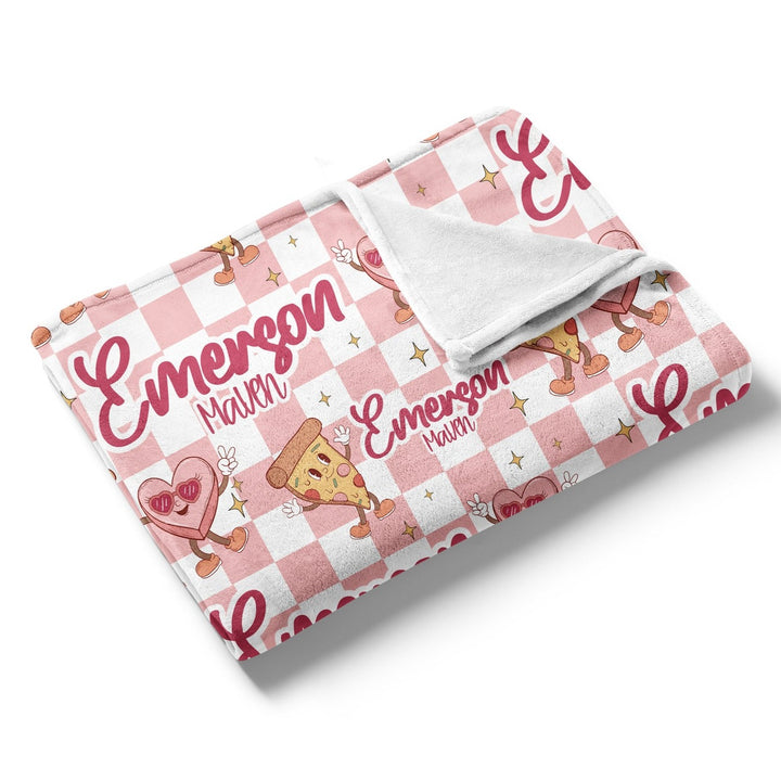 You Got A Pizza Of My Heart Custom Name Blanket Easy Basic Creations