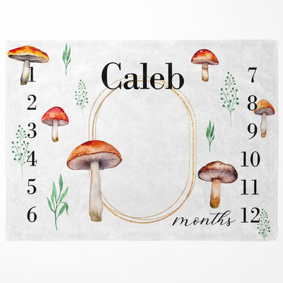 Mushroom Milestone Blanket Easy Basic Creations