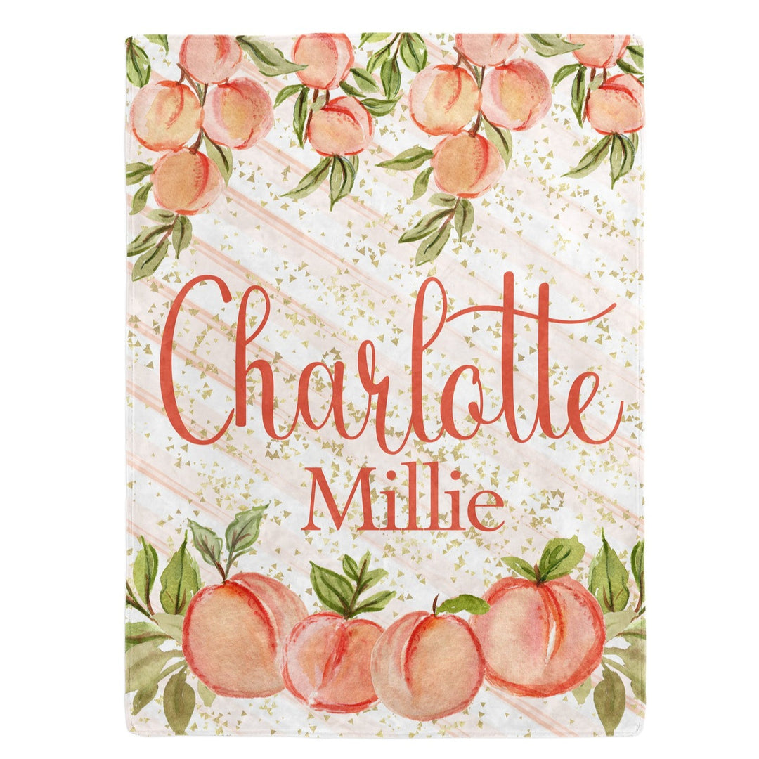 Georgia Peach Custom Name Blanket Easy Basic Creations Shop