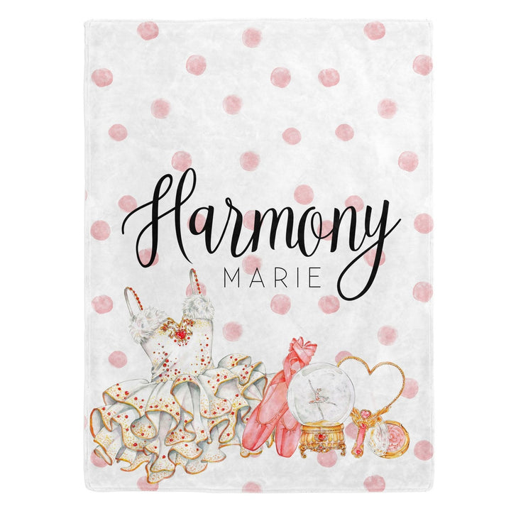 Ballerina Custom Name Blanket Easy Basic Creations