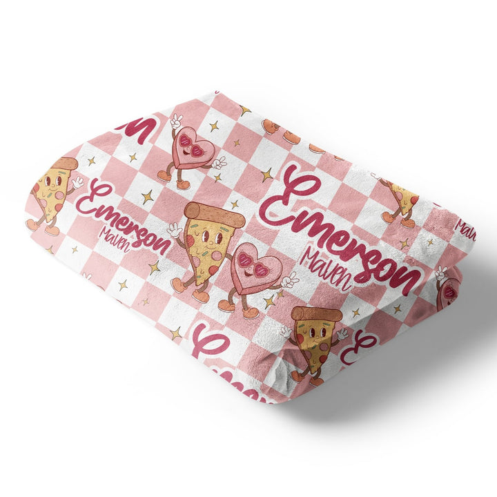 You Got A Pizza Of My Heart Custom Name Blanket Easy Basic Creations