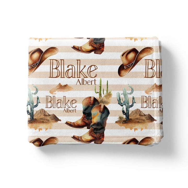 Cowboy Custom Name Blanket Easy Basic Creations