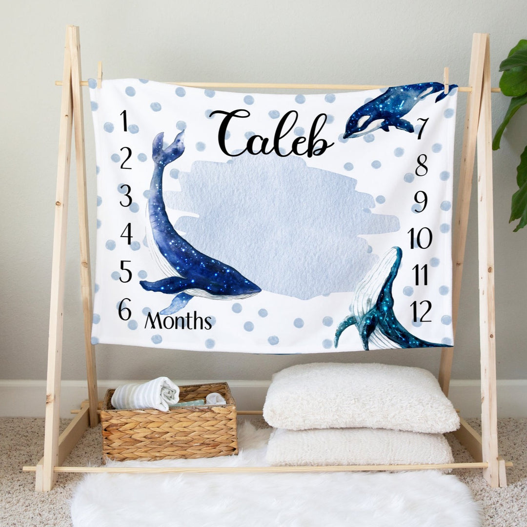 Galaxy Whales Milestone Blanket Easy Basic Creations