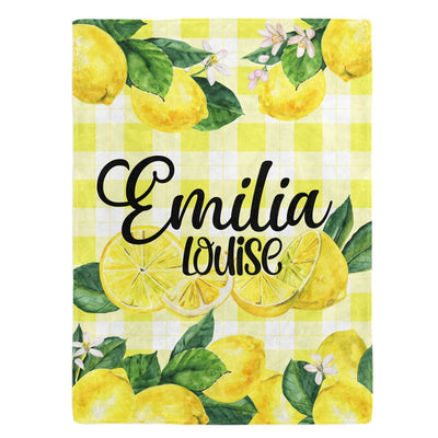 Little Lemon Custom Name Blanket Easy Basic Creations Shop