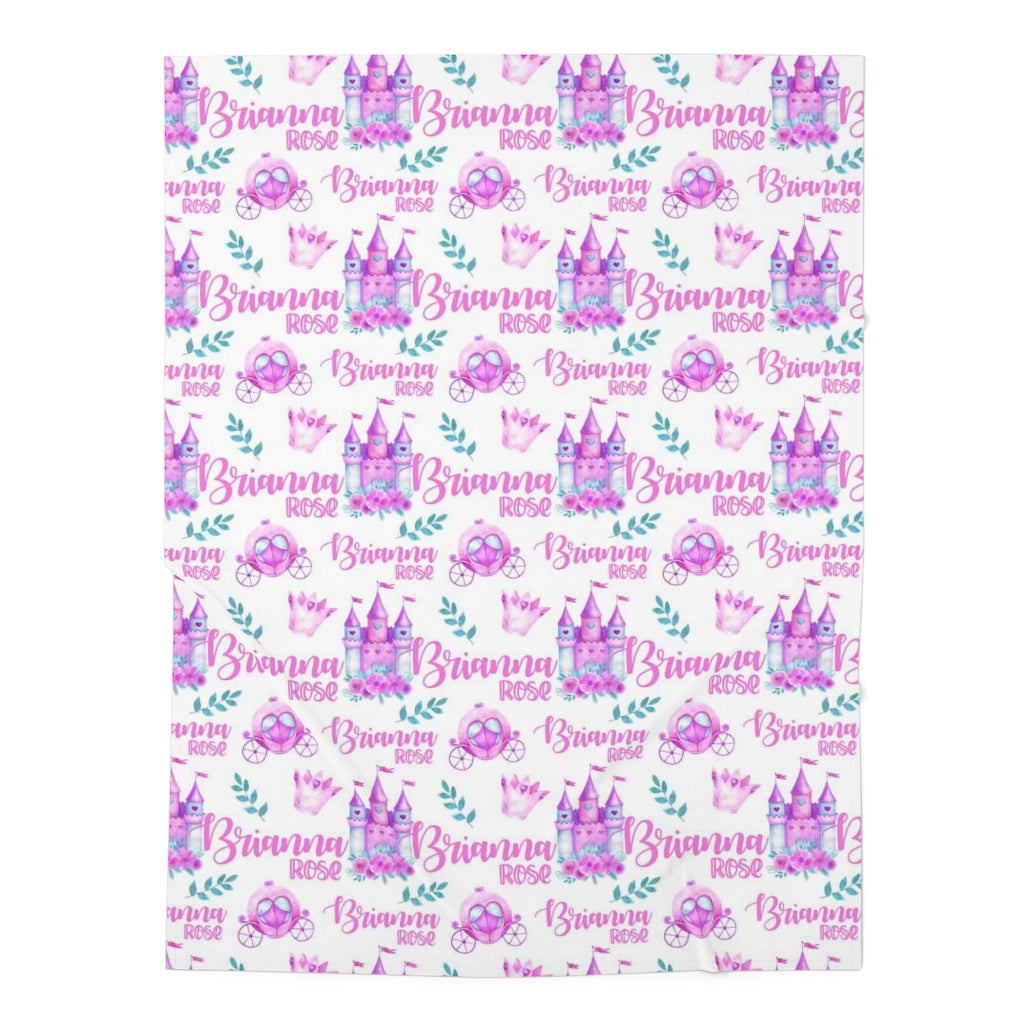 Personalized Princess Swaddle Blanket Easy Basic Creations